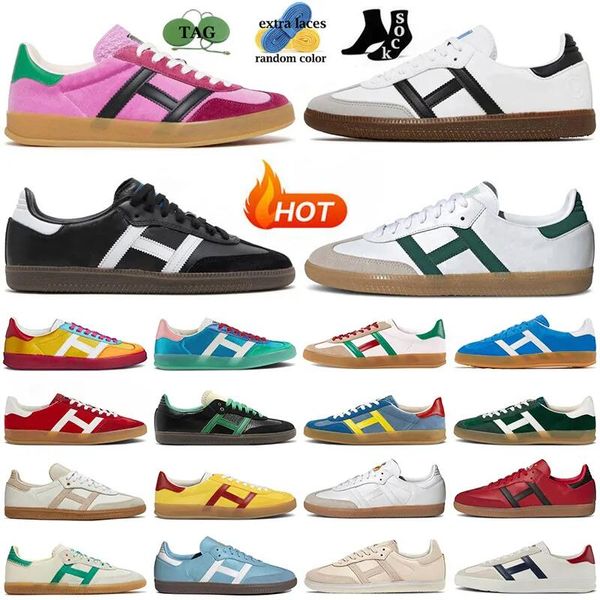 Image of Gazelle shoes og Originals Vegan Gazelle Casual Shoes for men women White Gum Collegiate Green Team Black Real Red outdoor designer sneakers sports trainers