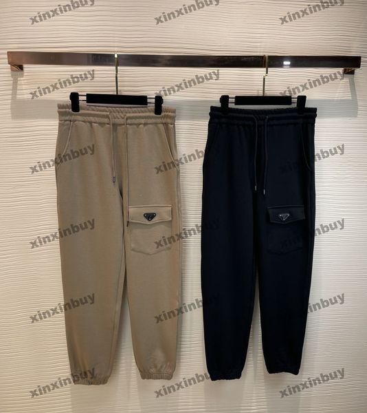xinxinbuy men women designer pant metal triangle label pocket spring summer casual pants letter black khaki xs-xl, Black;brown
xinxinbuy men women designer pant metal triangle label pocket spring summer casual pants letter black khaki xs-xl, Black;brown
