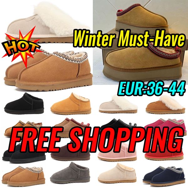 winter boots slippers chestnut fur slides sheepskin shearling tazz mules women men ultra mini platform boot slip-on shoes suede upper comfor, Black
winter boots slippers chestnut fur slides sheepskin shearling tazz mules women men ultra mini platform boot slip-on shoes suede upper comfor, Black