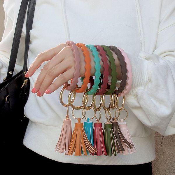 leopard printed silica gel wear bracelet keychain for girls jewelry with tassels gifts trendy simple wave style circle wristlet zz, Red;brown
leopard printed silica gel wear bracelet keychain for girls jewelry with tassels gifts trendy simple wave style circle wristlet zz, Red;brown