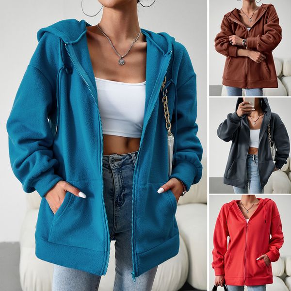 women's jackets y2k solid color zipper drawstring long sleeve hoodies korean casual loose vintage couple sweatshirt cardigan hooded jac, Black;brown
women's jackets y2k solid color zipper drawstring long sleeve hoodies korean casual loose vintage couple sweatshirt cardigan hooded jac, Black;brown