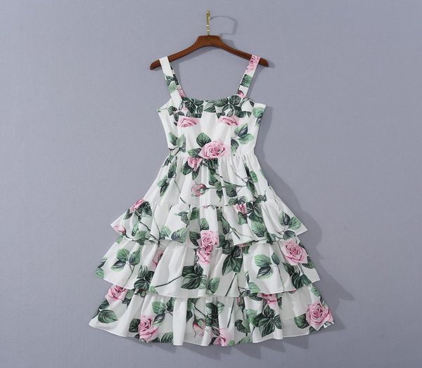 european and american women039s wear 2020 summer new style condole belt rose printed fashion flounce cake dresses6826448, Black;gray
european and american women039s wear 2020 summer new style condole belt rose printed fashion flounce cake dresses6826448, Black;gray