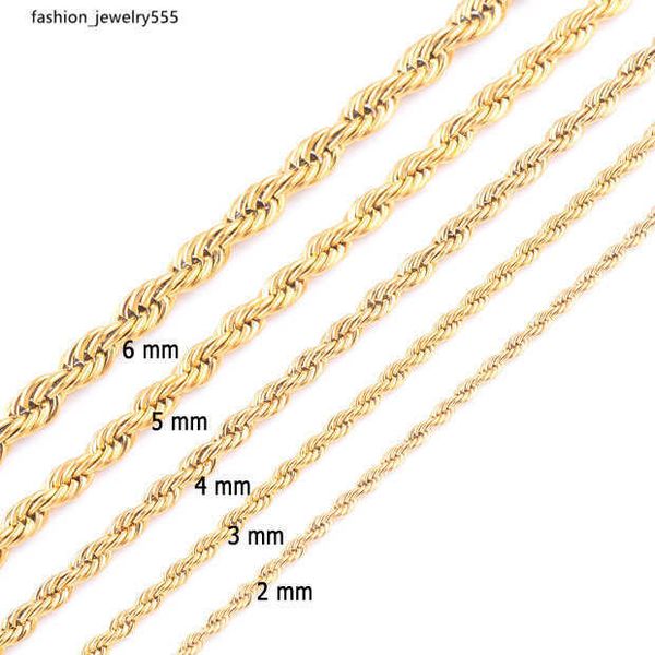 chains gold plated rope chain stainless steel necklace for women men golden fashion twisted rope chains jewelry gift 2 3 4 5 6 7mm, Silver
chains gold plated rope chain stainless steel necklace for women men golden fashion twisted rope chains jewelry gift 2 3 4 5 6 7mm, Silver