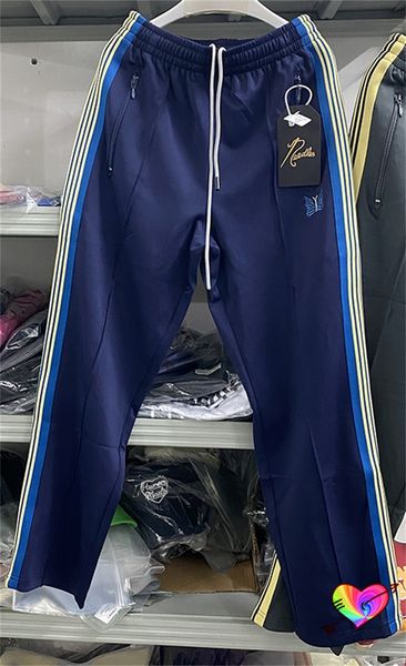 mens pants blue narrow track needles men women stripe poly smooth awge trousers embroidery butterfly sweatpants 230809, Black
mens pants blue narrow track needles men women stripe poly smooth awge trousers embroidery butterfly sweatpants 230809, Black