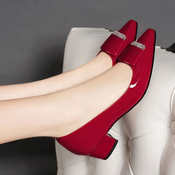 dress shoes cresfimix sapatos feminina cute pointed toe wine red patent leather slip on square heel office a1139 230809, Black
dress shoes cresfimix sapatos feminina cute pointed toe wine red patent leather slip on square heel office a1139 230809, Black