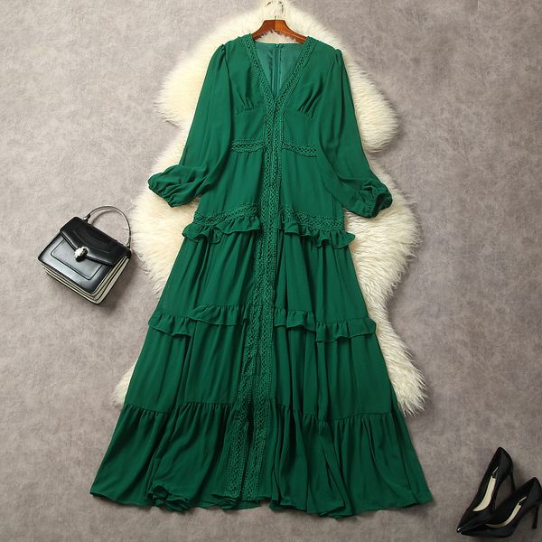 european and american women's clothing 2023 autumn new long sleeve lantern sleeve v-neck ruffled edge fashion green dress xxl, Black;gray
european and american women's clothing 2023 autumn new long sleeve lantern sleeve v-neck ruffled edge fashion green dress xxl, Black;gray