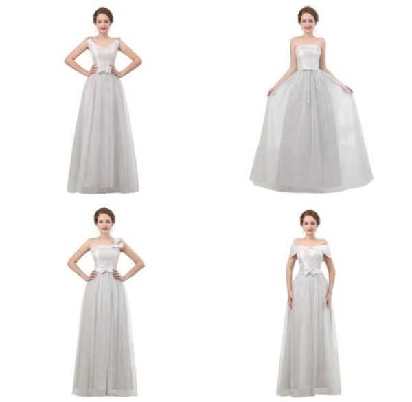 lovely light grey bridesmaid dress long convertible dresses party gown with bow tulle skirt laceup99005255322244, White;pink
lovely light grey bridesmaid dress long convertible dresses party gown with bow tulle skirt laceup99005255322244, White;pink