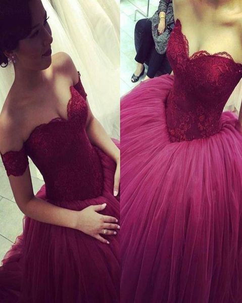 elegant burgundy tulle puffy ball gown evening dresses pageant gowns sweep train sweetheart neck with short sleeves princess eveni2194865, Black;red
elegant burgundy tulle puffy ball gown evening dresses pageant gowns sweep train sweetheart neck with short sleeves princess eveni2194865, Black;red