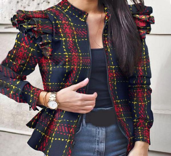 autumn camouflage print ruffled jackets women slim oneck ruffles elegant jacket female winter fashion casual ladies coats 2010073403339, Black;brown
autumn camouflage print ruffled jackets women slim oneck ruffles elegant jacket female winter fashion casual ladies coats 2010073403339, Black;brown