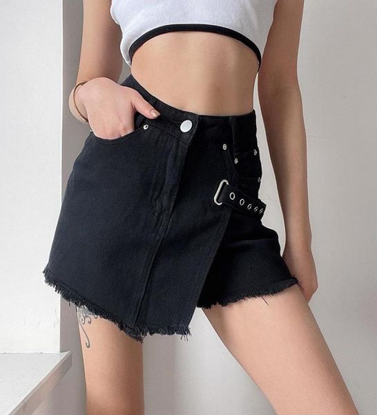 black goth bandage mini denim shorts skirt vintage y2k gothic fringe jeans punk lolita kawaii high waist women skirts3537466
black goth bandage mini denim shorts skirt vintage y2k gothic fringe jeans punk lolita kawaii high waist women skirts3537466