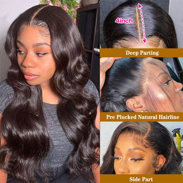 body wave 13x4 13x6 hd transparen lace front wig 40 inch lace frontal wig human hair wigs for women brazilian hair, Black
body wave 13x4 13x6 hd transparen lace front wig 40 inch lace frontal wig human hair wigs for women brazilian hair, Black