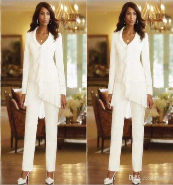 elegant white chiffon mothers pant suits custom made ruffles mother of the bride gowns long sleeves summer formal jumpsuits84585433786065, Black;red
elegant white chiffon mothers pant suits custom made ruffles mother of the bride gowns long sleeves summer formal jumpsuits84585433786065, Black;red