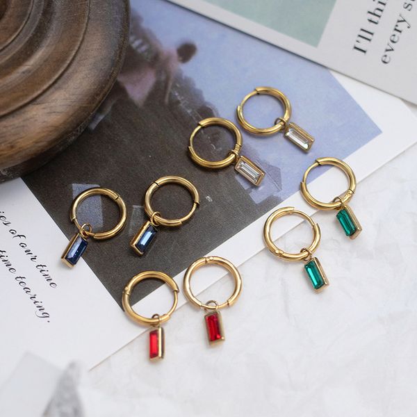 emerald zircon earrings rectangular pendant titanium steel earrings gold simple pendant earrings designed professional designers for romanti, Golden
emerald zircon earrings rectangular pendant titanium steel earrings gold simple pendant earrings designed professional designers for romanti, Golden