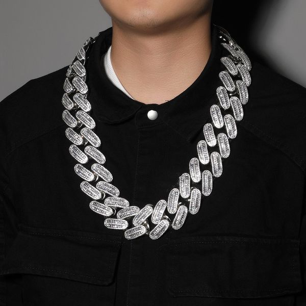mens fashion heavy chians 26mm 16-22inch yellow white gold plated baguette cz miami cuban chain necklace punk jewelry necklace chains, Silver
mens fashion heavy chians 26mm 16-22inch yellow white gold plated baguette cz miami cuban chain necklace punk jewelry necklace chains, Silver