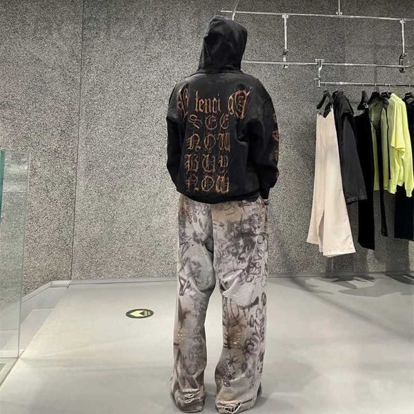 women's hoodies & sweatshirts designer paris b family letter logo embroidery sanskrit flame rock dirty made old zip hooded sweater coat, Black
women's hoodies & sweatshirts designer paris b family letter logo embroidery sanskrit flame rock dirty made old zip hooded sweater coat, Black