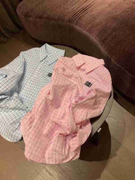 women's blouses & shirts designer mi23 early autumn new candy series bubble diamond letter decoration plaid loose versatile long sleeve, White
women's blouses & shirts designer mi23 early autumn new candy series bubble diamond letter decoration plaid loose versatile long sleeve, White