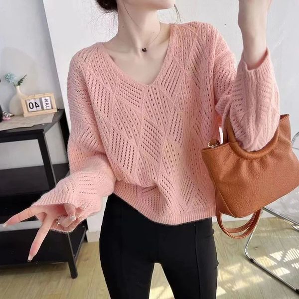 women's sweaters lucyever sweater for women autumn lazy style loose long sleeve knit pullover female harajuku casual v-neck pink jumper, White;black
women's sweaters lucyever sweater for women autumn lazy style loose long sleeve knit pullover female harajuku casual v-neck pink jumper, White;black