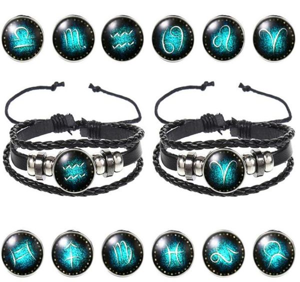 new korean 12 constellations leather bracelet fashion creative zodiac bracelet 3431435, Golden;silver
new korean 12 constellations leather bracelet fashion creative zodiac bracelet 3431435, Golden;silver