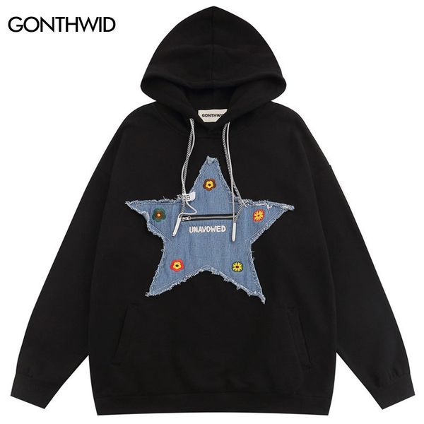mens hoodies sweatshirts hip hop hooded sweatshirt harajuku embroidery zipper star patch flower oversized streetwear men fashion loose pullo, Black
mens hoodies sweatshirts hip hop hooded sweatshirt harajuku embroidery zipper star patch flower oversized streetwear men fashion loose pullo, Black