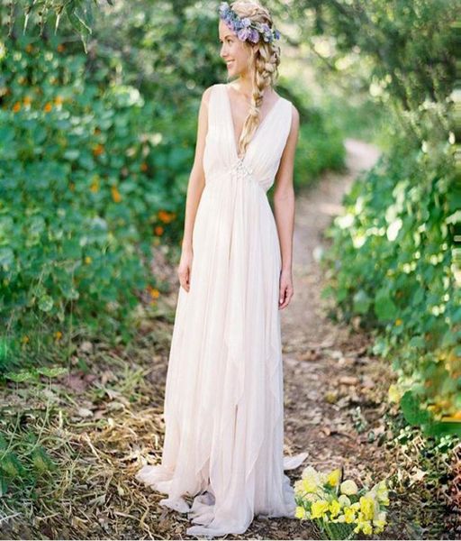 summer elegant casual beach wedding dresses backless deep v neck sleeveless pleated chiffon long bridal gowns custom made9805531, White
summer elegant casual beach wedding dresses backless deep v neck sleeveless pleated chiffon long bridal gowns custom made9805531, White
