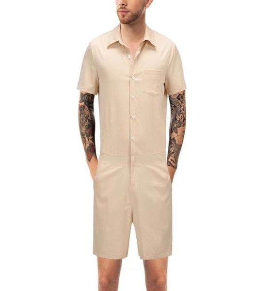 men039s solid color summer short sleeve jumpsuit shorts j3lk36466462140615, Gray
men039s solid color summer short sleeve jumpsuit shorts j3lk36466462140615, Gray
