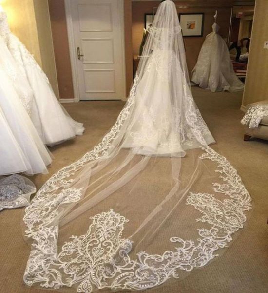 gorgeous beaded 3m one layer wedding veils lace applique trim long cathedral length veils custom made tulle bridal veil with comb6415212, Black
gorgeous beaded 3m one layer wedding veils lace applique trim long cathedral length veils custom made tulle bridal veil with comb6415212, Black