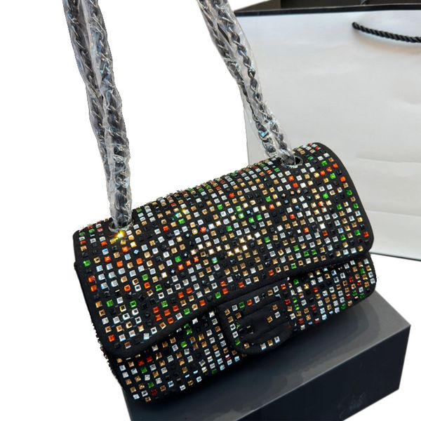 luxury designers flash drill shoulder bags france brand 5a quality quilting women classic flap crossbody bag fashion lady silver metal chain
luxury designers flash drill shoulder bags france brand 5a quality quilting women classic flap crossbody bag fashion lady silver metal chain