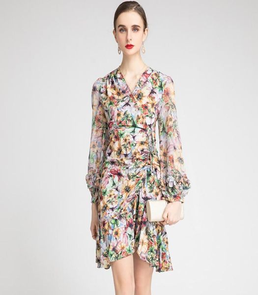 women039s runway dress v neck long sleeves floral printed draped ruched ruffles fashion sheath designer dresses vestidos1370917, Black
women039s runway dress v neck long sleeves floral printed draped ruched ruffles fashion sheath designer dresses vestidos1370917, Black