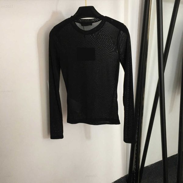 design womens diamond logo decoration underlay shirt size s-l new product transparent mesh long sleeved t-shirt aug08, Black
design womens diamond logo decoration underlay shirt size s-l new product transparent mesh long sleeved t-shirt aug08, Black