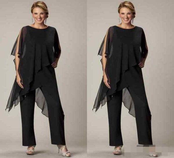 2019 two pieces pants suits for mother bride jewel half sleeve plussize black chiffon evening gowns beach wedding party1767732, Black;red
2019 two pieces pants suits for mother bride jewel half sleeve plussize black chiffon evening gowns beach wedding party1767732, Black;red