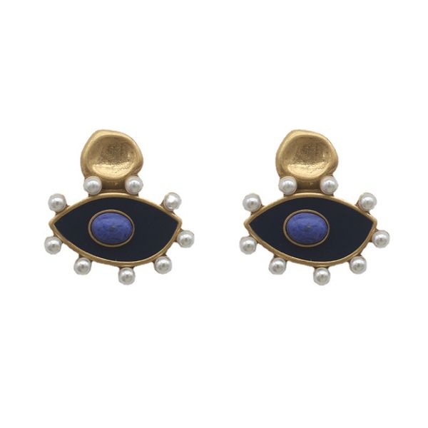 designer eye enamel stone vintage pearl stud earrings for women jewelry girls rock geometry punk accessories, Silver
designer eye enamel stone vintage pearl stud earrings for women jewelry girls rock geometry punk accessories, Silver