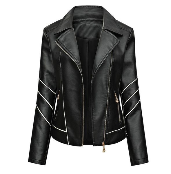 2023 new women's pu leather v-neck faux leather coat women short jacket slim fit thin coats motorcycle wear outerwear clothing s-4xl sh, Black
2023 new women's pu leather v-neck faux leather coat women short jacket slim fit thin coats motorcycle wear outerwear clothing s-4xl sh, Black