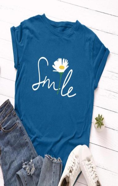 women t shirt harajuku smile daisy print tshirt large size cotton women039s tee short sleeve loose woman clothing 20217515565, White
women t shirt harajuku smile daisy print tshirt large size cotton women039s tee short sleeve loose woman clothing 20217515565, White