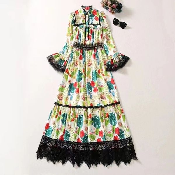 european and american women's clothing 2023 autumn new long sleeve horn sleeve printed patchwork lace fashion pleated dress xxl, Black;gray
european and american women's clothing 2023 autumn new long sleeve horn sleeve printed patchwork lace fashion pleated dress xxl, Black;gray