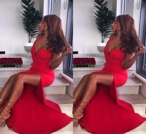 2020 red mermaid prom party dresses halter side split long formal dresses sweetheart neck sleeveless evening gowns7192268, Black
2020 red mermaid prom party dresses halter side split long formal dresses sweetheart neck sleeveless evening gowns7192268, Black