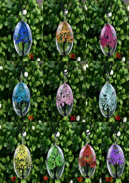 new oval tree of life glass necklaces for women dried flowers specimen pendant leather chain fashion jewelry gift8275590, Silver
new oval tree of life glass necklaces for women dried flowers specimen pendant leather chain fashion jewelry gift8275590, Silver
