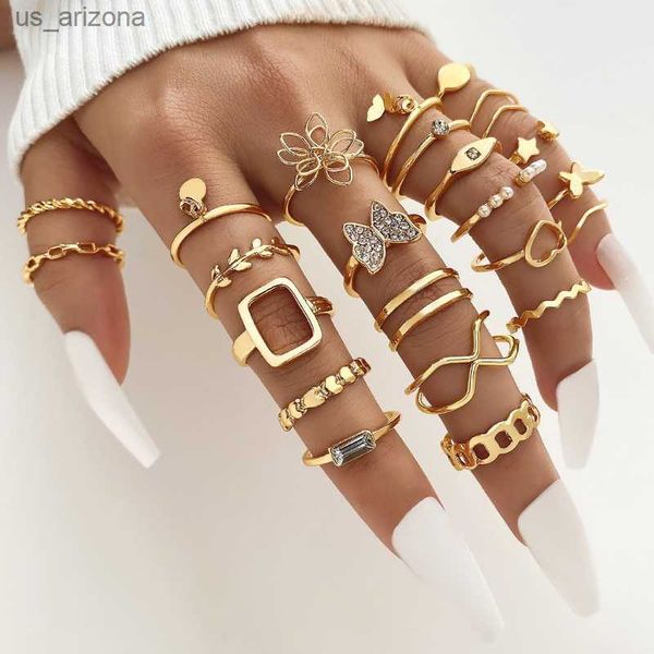 22pcs/set vintage zircon butterfly heart knuckle rings set for women men hollow flower leaf chain geometric rings trendy jewelry l230620, Silver
22pcs/set vintage zircon butterfly heart knuckle rings set for women men hollow flower leaf chain geometric rings trendy jewelry l230620, Silver