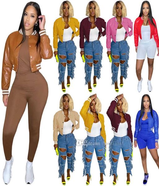new women leather baseball jackets designer stand collar hip hop crop threaded stretch short coat autumn winter windproof1542509, Black;brown
new women leather baseball jackets designer stand collar hip hop crop threaded stretch short coat autumn winter windproof1542509, Black;brown