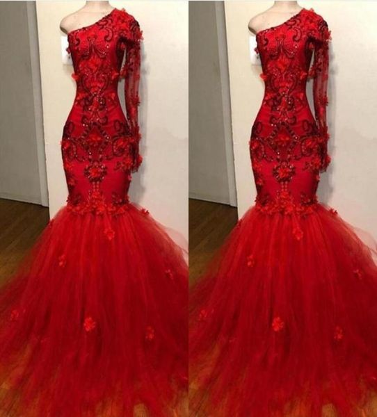 2021 red mermaid evening dresses floral lace appliques one shoulder long sleeve arabic 3d flowers tulle sweep train prom party gow5536568, Black;red
2021 red mermaid evening dresses floral lace appliques one shoulder long sleeve arabic 3d flowers tulle sweep train prom party gow5536568, Black;red