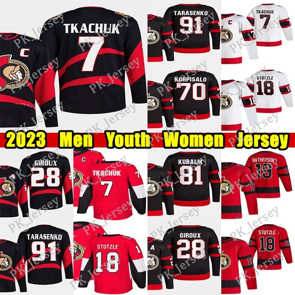 #7 brady tkachuk reverse retro hockey jersey #28 claude giroux #91 vladimir tarasenko tim stutzle jakob chychrun artem zub dominik kubalik j, Black;red
#7 brady tkachuk reverse retro hockey jersey #28 claude giroux #91 vladimir tarasenko tim stutzle jakob chychrun artem zub dominik kubalik j, Black;red
