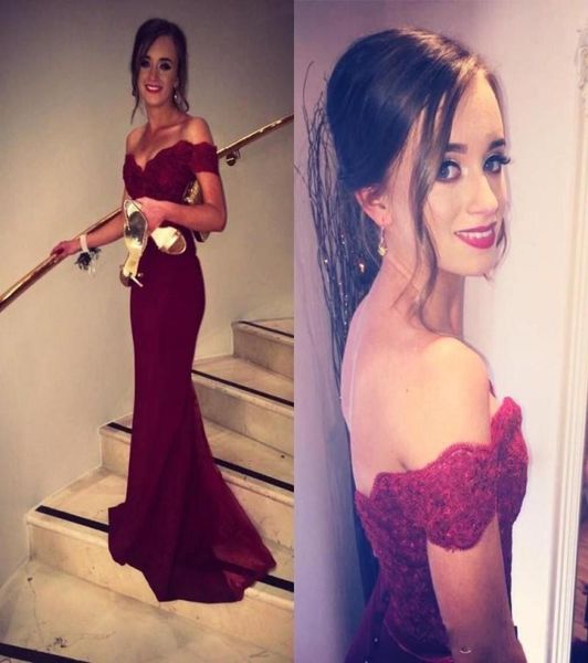burgundy mermaid prom dress offtheshoulder lace applique satin floorlength cap sleeves bridesmaid dress backless evening 2660061, Black
burgundy mermaid prom dress offtheshoulder lace applique satin floorlength cap sleeves bridesmaid dress backless evening 2660061, Black