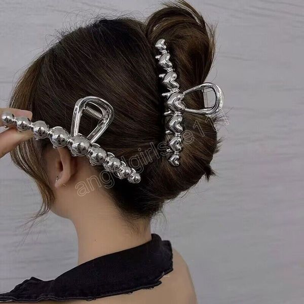 women silver exquisite heart five-pointed star design hair claws ladies fashion washing face hair clips girls hair accessories, Slivery;white
women silver exquisite heart five-pointed star design hair claws ladies fashion washing face hair clips girls hair accessories, Slivery;white