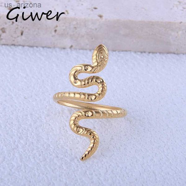 exaggerated serpent snake rings for women stainless steel open adjustable finger ring personality gothic vintage party jewelry l230620, Silver
exaggerated serpent snake rings for women stainless steel open adjustable finger ring personality gothic vintage party jewelry l230620, Silver