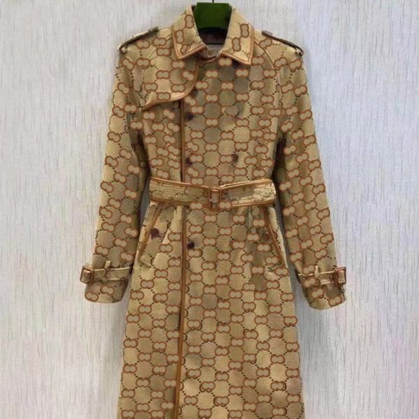 

Autumn womens trench coats designer luxury Women Windbreaker body letter print jacket Loose Belt Coat Female Casual Long Trenchs Coat E881, Brown