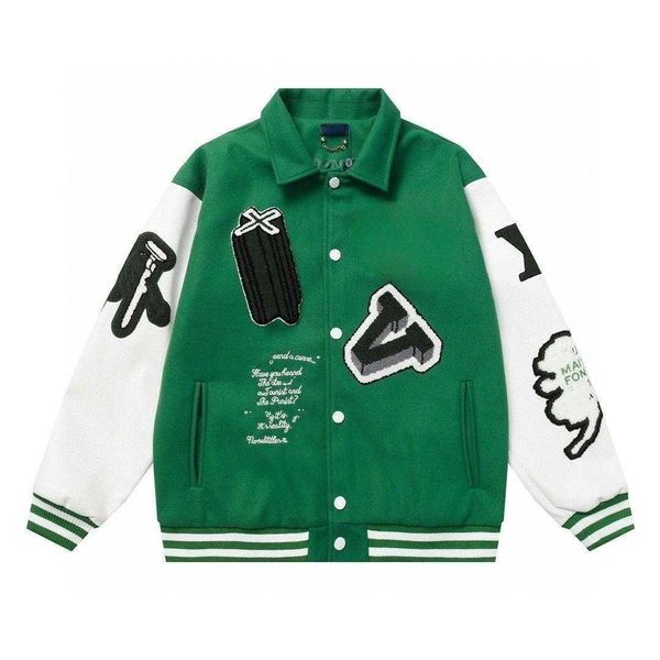 men's jacket designer brand coat embroidered heavy wool baseball uniform classic luxury lettering leather long sleeve top, Black;brown
men's jacket designer brand coat embroidered heavy wool baseball uniform classic luxury lettering leather long sleeve top, Black;brown