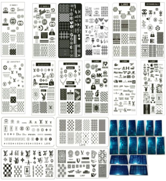 16pcs mixed luxury brand logo designs nail art stamping plate stamp xl big full french design image stencil transfer pol7753445, White
16pcs mixed luxury brand logo designs nail art stamping plate stamp xl big full french design image stencil transfer pol7753445, White