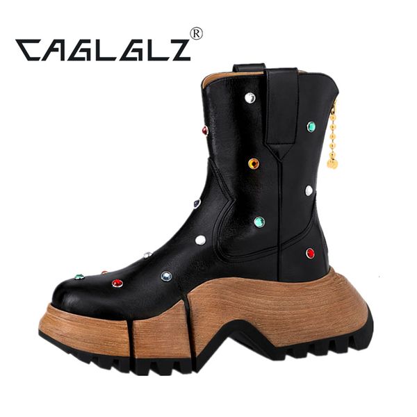 boots thick sole and ankle boots for women rivet short genuine leather round toe combat women's zippered motorcycle 230810, Black
boots thick sole and ankle boots for women rivet short genuine leather round toe combat women's zippered motorcycle 230810, Black