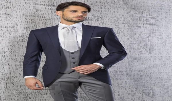 customize design navy blue 3 piece suit men wedding tuxedos excellent groom tuxedos men business dinner prom blazerjacketpantst2676593, Black;gray
customize design navy blue 3 piece suit men wedding tuxedos excellent groom tuxedos men business dinner prom blazerjacketpantst2676593, Black;gray