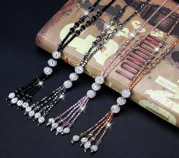 fashion shiny crystal beads long necklace simple joker tassel strand sweater chain women leisure jewelry 4 colors6265315, Silver
fashion shiny crystal beads long necklace simple joker tassel strand sweater chain women leisure jewelry 4 colors6265315, Silver