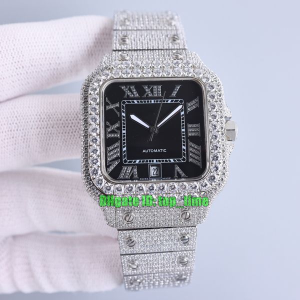 sf factory watches 40mm full set diamonds miyota 8215 automatic mens watch black dial gypsophila pave diamond bracelet gents wristwatches, Slivery;brown 
sf factory watches 40mm full set diamonds miyota 8215 automatic mens watch black dial gypsophila pave diamond bracelet gents wristwatches, Slivery;brown